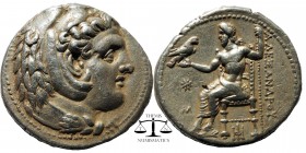 MACEDON. Kingdom of Macedon. Alexander III (the Great) 336-323 B.C. AR Tetradrachm
Babylon Mint, ca. 325-323 B.C.
Head of Hercules right wearing lio...