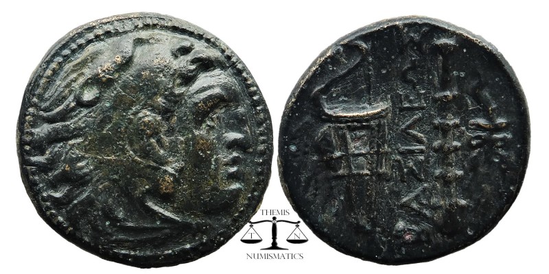 Kings of Macedon. Alexander III 'the Great' (336-323). Ae.
Obv: Head of Herakle...