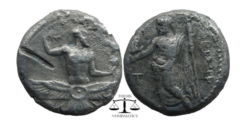 CILICIA, Mallos.Tiribazos, Satrap. 386-380 BC. AR Stater
Ahura-Mazda, body termi...