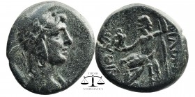 PHRYGIA. Philomelion. Ae (Late 2nd-1st centuries BC). Skythino-, magistrate.
Laureate and draped bust of Mên right, wearing Phrygian cap.
ΦΙΛOMH / Σ...