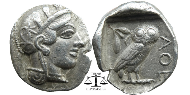 ATTICA. Athens. Tetradrachm AR (Circa 454-404 BC). 
Obv: Helmeted head of Athena...