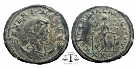Severina AD 270-275. Siscia. Antoninian Æ
SEVERINA AVG, Draped bust of Severina to right, wearing stephane and set on crescent / CONCORDIAE MILITVM /...
