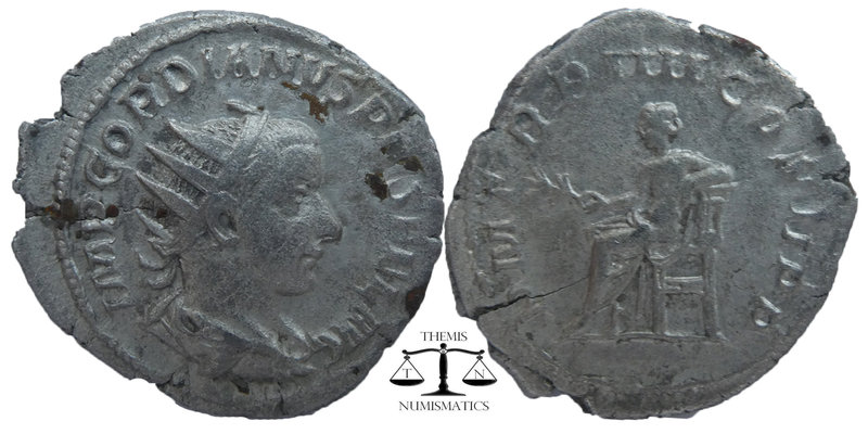 Gordian III AR Antoninianus. Rome, AD 243-244
radiate draped and cuirassed bust ...