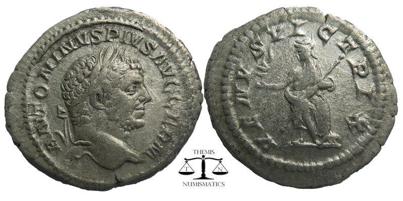 Caracalla AD 198-217. Struck AD 217. Rome Denarius AR 
laureate head of Caracall...