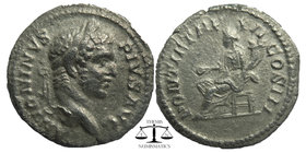 Caracalla. AD 198-217. AR Denarius
Laureate head right / Concordia seated left, holding patera and cornucopia. RIC IV 111; RSC 465
3,09 gr. 19 mm