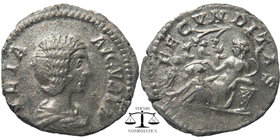 JULIA DOMNA, wife of Septimius Severus. Augusta, 193-217 AD. AR Denarius
Struck circa 207-211 AD. 
Draped bust right 
FECVNDITAS, Fecunditas reclining...