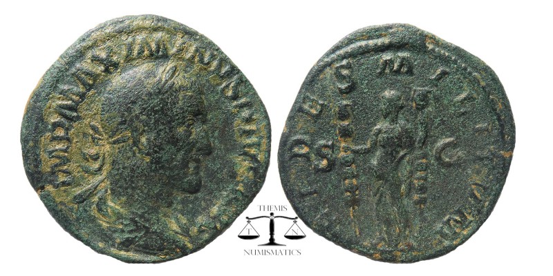 Maximinus I (235-238), Sestertius,Rome, AD 236-238, AE
laureate, draped and cui...