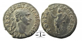 Trajan, 98-117. Rome, circa AD 98
Denarius, AR
IMP CAES NERVA TRAIAN AVG GERM, laureate head right / PONT MAX TR POT COS II, Felicitas standing left...