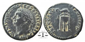 Domitian. AD 81-96. AR Denarius
Struck AD 81.
IMP CAES DIVI VESP F DO[MI]TIAN AVG P M, laureate head left
TR P COS VII DES VIII P P. Dolphin above ...