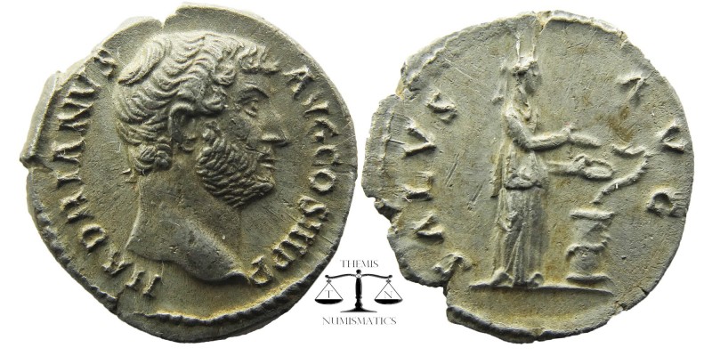 Hadrian. A.D. 117-138. AR denarius Rome, ca. A.D. 134-138.
HADRIANVS AVG COS II...