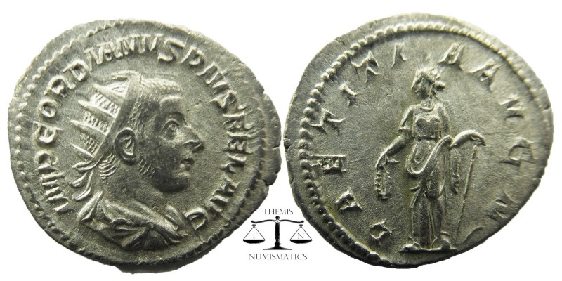 Gordian III AR Antoninianus. Rome, AD 241-243
radiate, draped and cuirassed bus...