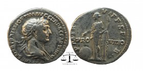Trajan AD 98-117. Rome Denarius AR
laureate, and draped bust of Trajan to right
Providentia standing left, holding long sceptre in left hand and poi...