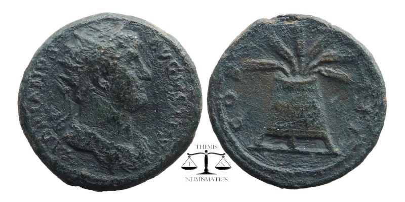 HADRIAN, A.D. 117-138. AE Bronze Quadrans
HADRIANVS AVGVSTVS." Bust radiate rig...