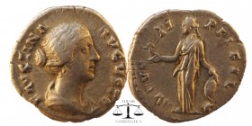 Faustina Junior. Augusta, AD 147-175. AR Denarius
Rome mint. Struck under Antoninus Pius, circa AD 154-157. D
Draped bust right / Venus standing fac...