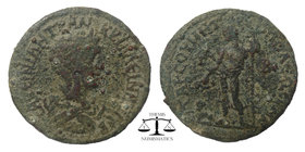 CILICIA. Tarsos. Tranquillina (Augusta, 238-244). Ae.
Dionysos standing facing, head left, holding kantharos and thyrsos; at feet to left, panther.
SN...