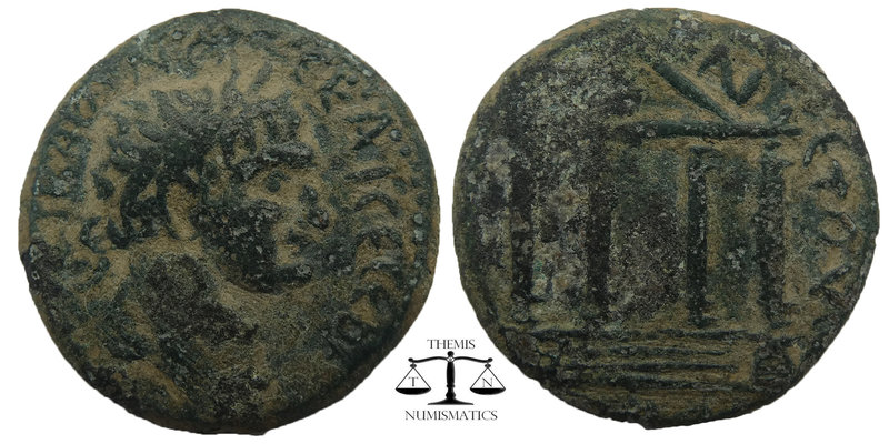 Pontus, Amasia. Trajan. A.D. 98-117. AE 
 laureate head of Trajan right/tetrasty...
