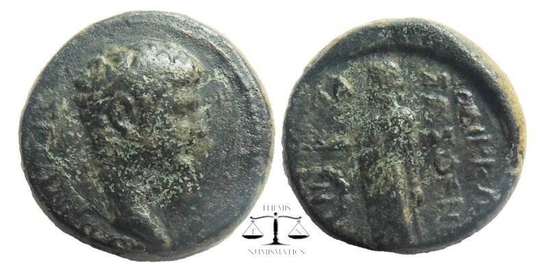 PHRYGIA. Laodicea. Augustus (27 BC-14 AD). Ae.
Bare head right/Zeus Laodikeios ...