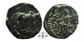 CAPPADOCIA. Tyana. Ae (1st century BC).
Bull standing right.
Zeus seated left on throne, holding sceptre and patera.
SNG Copenhagen 315; Lindgren I...