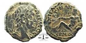 LYDIA. Bagis. Pseudo-autonomous. Time of Septimius Severus (193-211). Ae.
Gaios, archon.
ΔHMOC. Laureate bust of Demos right, with slight drapery.
...