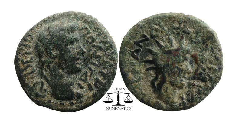 LYDIA. Tripolis. Tiberius (14-37). Ae. 
Menandros Metrodoros Philokaisar, magist...