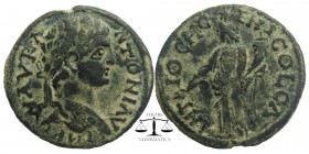 Pisidia, Antioch. Caracalla. A.D. 198-217. AE
ANTONINVS PIVS AVG, laureate, draped, and cuirassed bust right
GEN COL CA ANTIOCH , Tyche of Antiochia...