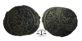 TREBIZOND EMPIRE. Alexios III, 1349-1390 AD. AR Asper 
Emperor on horseback / St. Eugenios on horseback. 
S.2628. Ret.14. 

1,61 gr 20 mm.
