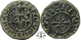 Armenian Kingdom, Cilician Armenia. Hetoum I. 1226-1270. AE 
Hetoum seated facing on throne adorned with lions, holding lis-tipped scepter and globus ...