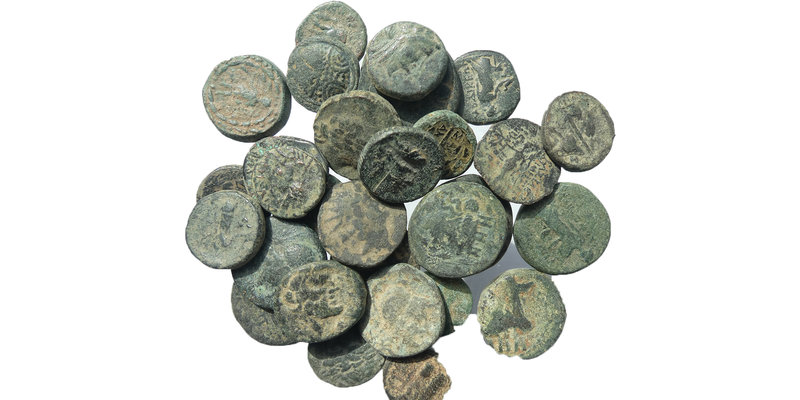 Lot of 30 Greek Coins. Sold As Seen