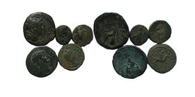 Lot Of 5 Mix Bronze Coins. Sold As Seen