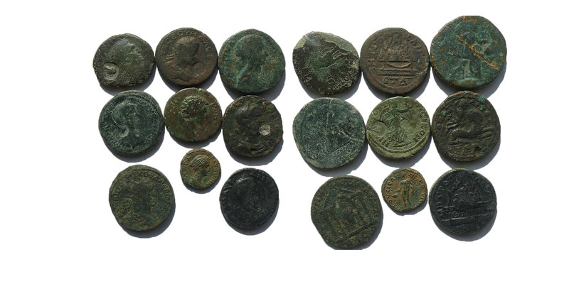 Lot Of 9 Roman Provincial Coins. Sold As Seen