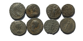 Lot Of 4 Roman Denari Coins. Sold As Seen