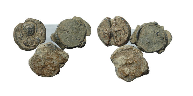 Lot of 3 Byzantine Lead Seals. Sold As Seen