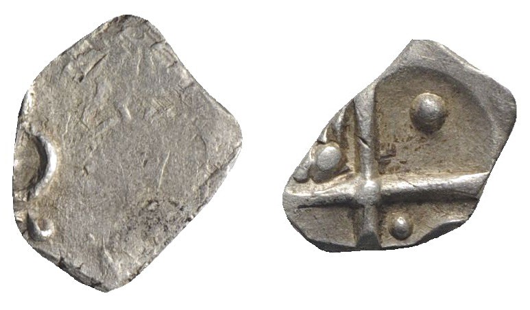 Celtic, Southern Gaul. Cadurci, c. 200-118 BC. AR Drachm (12mm, 2.29g). Stylized...