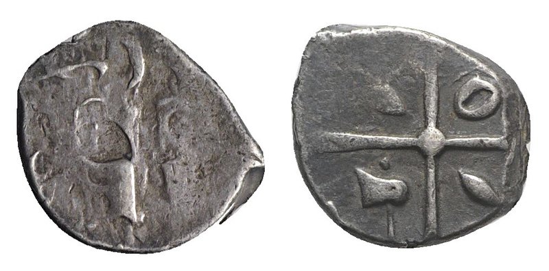 Celtic, Southern Gaul. Cadurci, c. 200-118 BC. AR Drachm (15mm, 3.32g). Stylized...