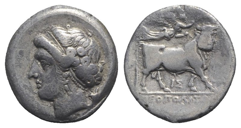 Southern Campania, Neapolis, c. 275-250 BC. AR Didrachm (20mm, 7.04g, 6h). Head ...