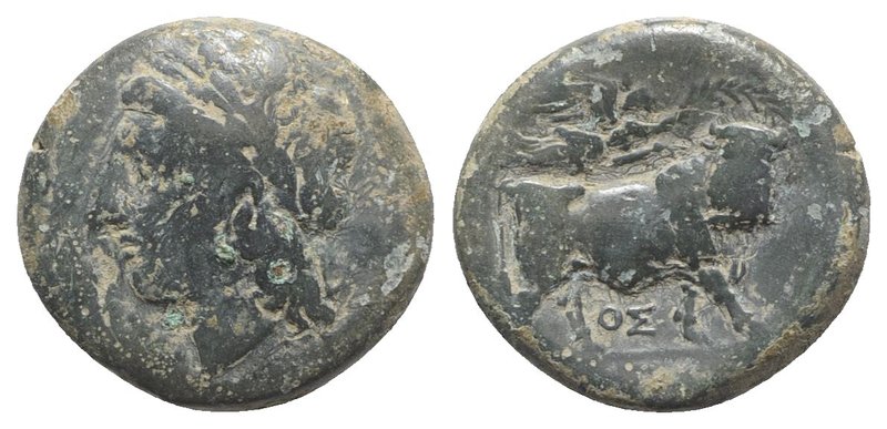 Southern Campania, Neapolis, c. 270-250 BC. Æ (20mm, 5.78g, 12h). Laureate head ...