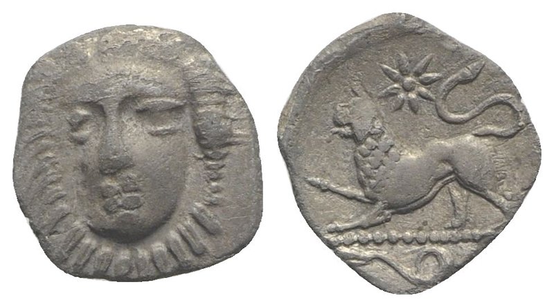 Southern Campania, Phistelia, c. 325-275 BC. AR Obol (10mm, 0.53g, 1h). Female h...