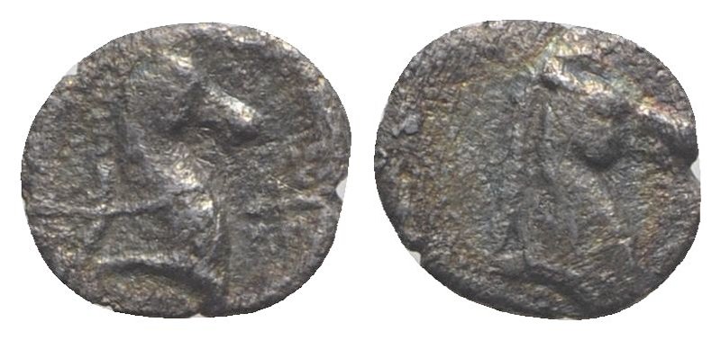 Southern Apulia, Tarentum, c. 325-280 BC. AR Three-Quarter Obol (7mm, 0.38g, 6h)...