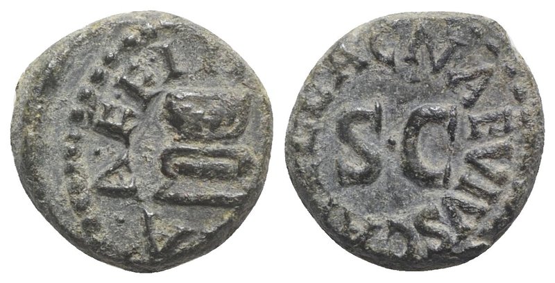 Augustus (27 BC-14 AD). Æ Quadrans (13mm, 3.11g, 1h). Rome; C. Naevius Capella, ...