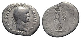 Vespasian (69-79). AR Denarius (19mm, 2.83g, 6h). Rome, AD 70. Laureate head r. R/ Mars advancing r., holding spear and trophy. RIC II 6; RSC 6. Fine ...