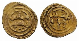 Italy, Sicily, Palermo. al-Mustansir billah (AH 427-487 / AD 1036-1094). AV Robai (13mm, 0.93g). Arab legend. R/ Arab legend. Spahr 35; MIR 406. VF