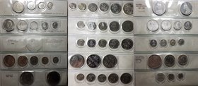 A Collection modern British coins, including 183 pieces (134 silver, 26 bronze/copper, 23 cupro-nickel), from George III (1816-1820) to Elizabeth II. ...