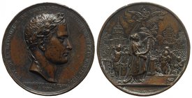 France, Napoleon I (1804-1814). Bronze Commemorative Medal for the transfer of the ashes of Napoleon at the invalide, Paris 1840 (53mm, 64.47g, 12h), ...