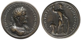 Paduan Medals, Septimius Severus (193-211). Æ "Medallion" (39mm, 36.52g, 12h). Later strike. Laureate and cuirassed bust r. R/ Mars standing r., holdi...