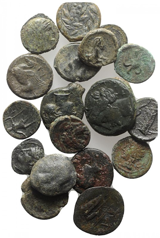 Lot of 20 AR and Æ Greek coins, mixed mints, to be catalog. Lot sold as is, no r...