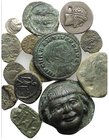 Mixed lot of 14 Greek, Roman and Byzantine coins, including a bronze applique. Lot sold as is, no return