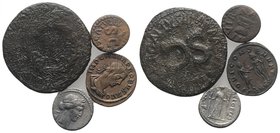 Lot of 4 Roman Republican and Roman Imperial AR and Æ coins, to be catalog. Lot sold as is, no return