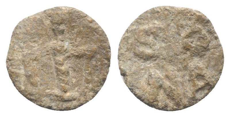 Roman PB Tessera, c. 1st century BC - 1st century AD (12mm, 1.51g, 12h). Artemis...