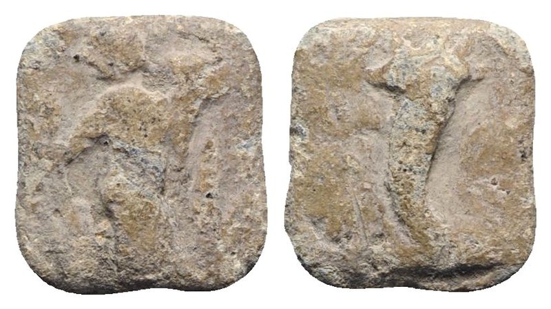 Roman PB Tessera, c. 1st century BC - 1st century AD (17mm, 6.68g, 12h). Fortuna...