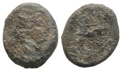Roman PB Tessera, c. 3rd-2nd century BC (21mm, 9.18g, 9h). Head of Janus. R/ Horse standing r. Fine